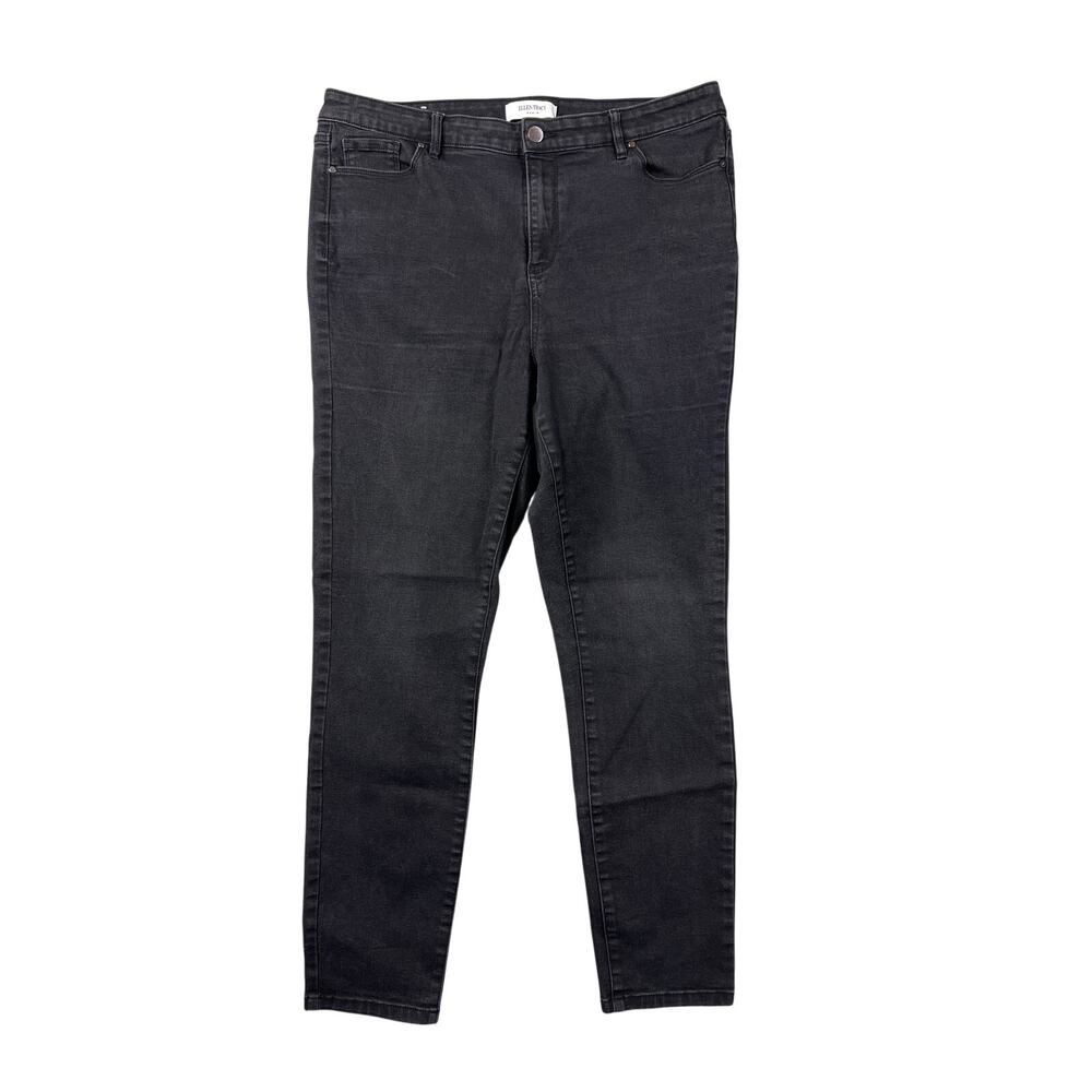 Minimalist Women's 16 Ellen Tracy Refined Mid Rise Skinny Black Jeans